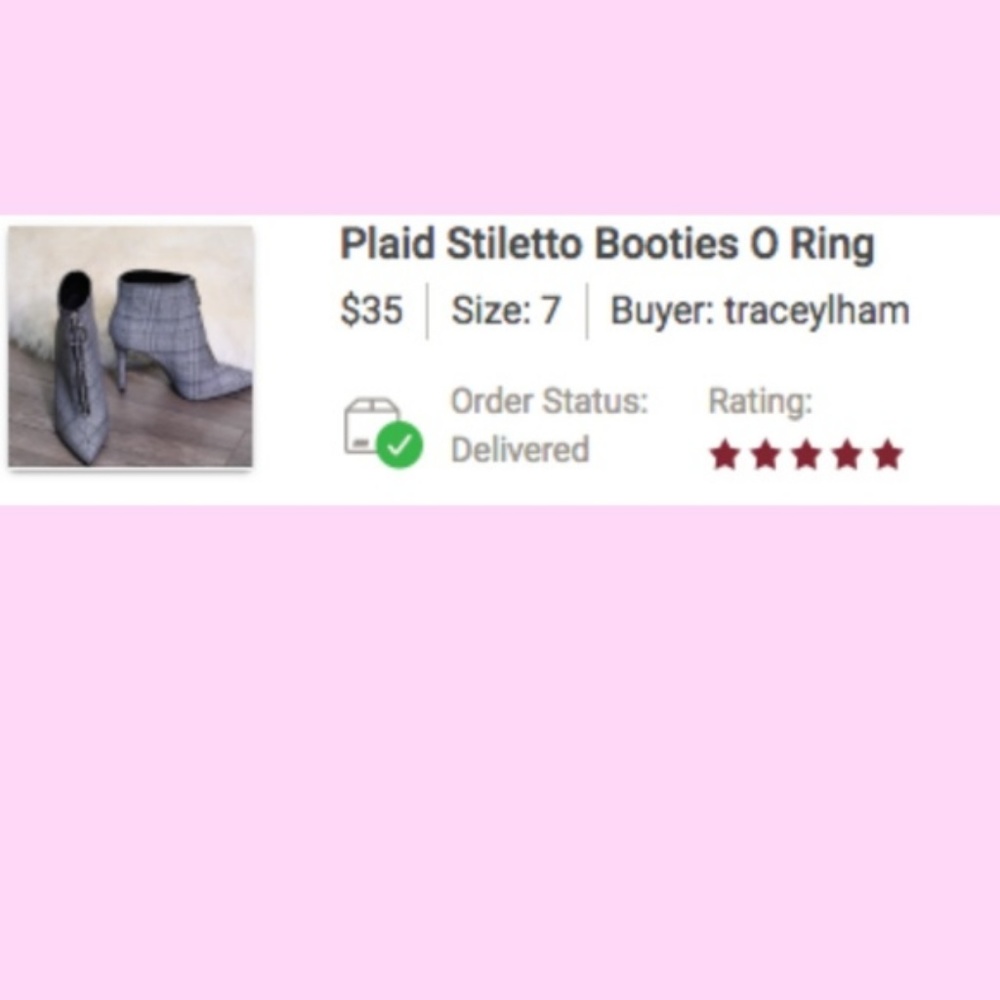🤩SALE Plaid Stiletto Booties O Ring - Picture 6 of 6
